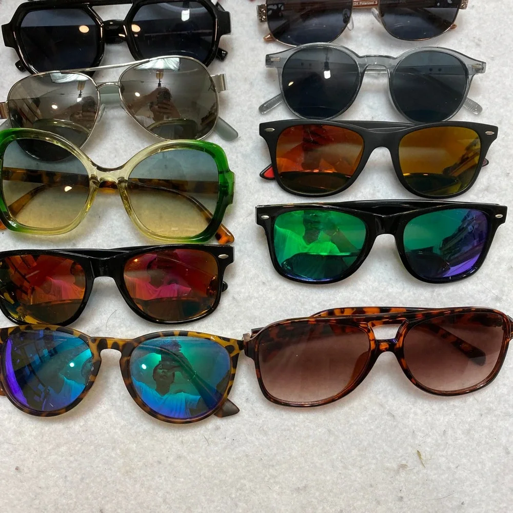 Lot Of 20 Unbranded Sunglasses Unisex OS Multicolor Mixed Style Pairs Bundle